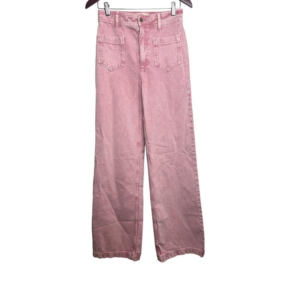 Sezane Pink Flare Jeans - Picture 5 of 9